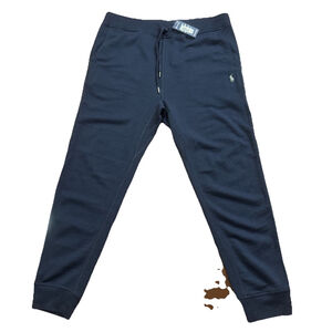 NWT Polo Ralph Lauren 100%Wool Heather Terry Jogger Pants Size:XL Men Navy Blue